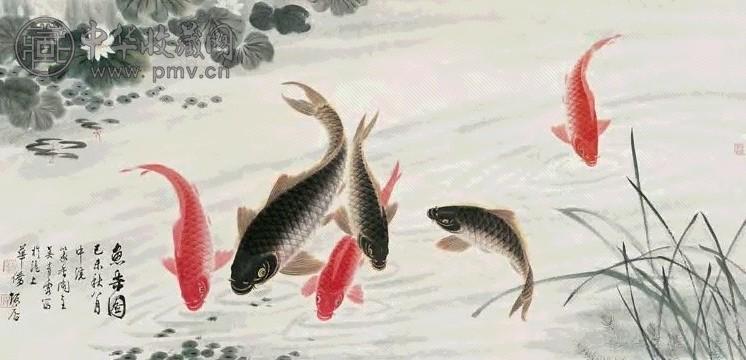 吴青霞 1979年 鱼乐图 镜心 设色纸本