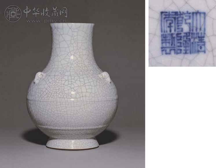 清乾隆 仿官窑釉三牺尊