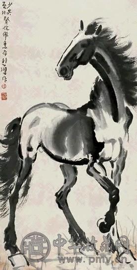 近现代 徐悲鸿 马 镜片 近现代 徐悲鸿 马 镜片
