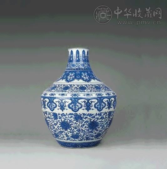 清 青花缠枝莲尊