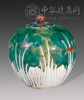 清 粉彩白菜小罐