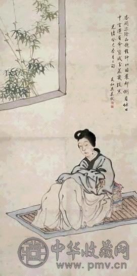 吴友如 癸巳(1893年)作 人物 立轴 设色纸本