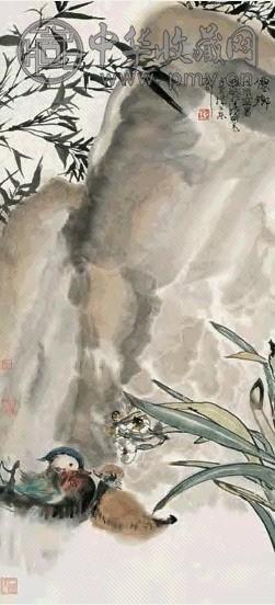 程十发 1988年作 仙乡 立轴 设色纸本