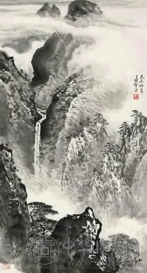 应野平 1995年作 山水清音图 单片 水墨纸本