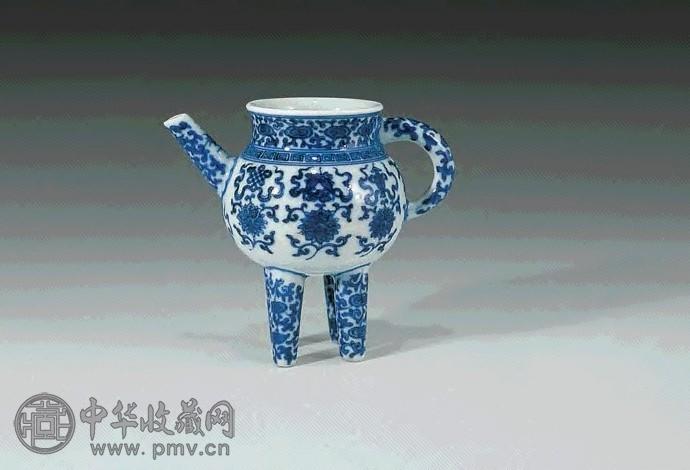 清 青花八吉祥小盉壶