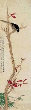 近现代 张大千 喜鹊图 轴
