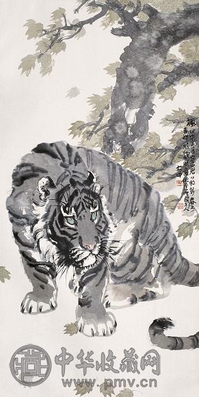 冯大中 甲申(2004年)作 枫 立轴 设色纸本