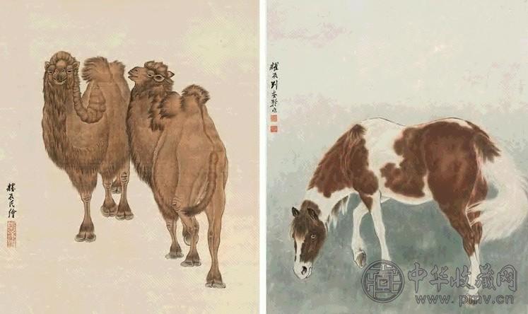 刘奎龄 动物 立轴 设色纸本