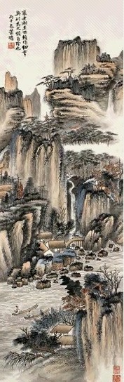 萧愻 青溪垂钓 轴