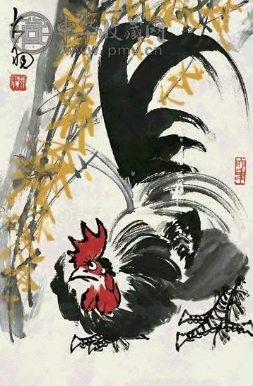 陈大羽 大吉图 镜心 设色纸本