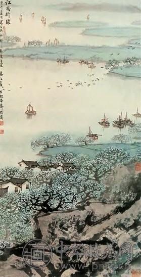 宋文治 当代 江南新绿图 轴