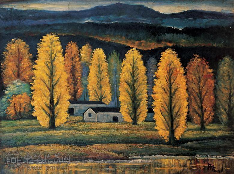 林风眠 秋景 布面油彩