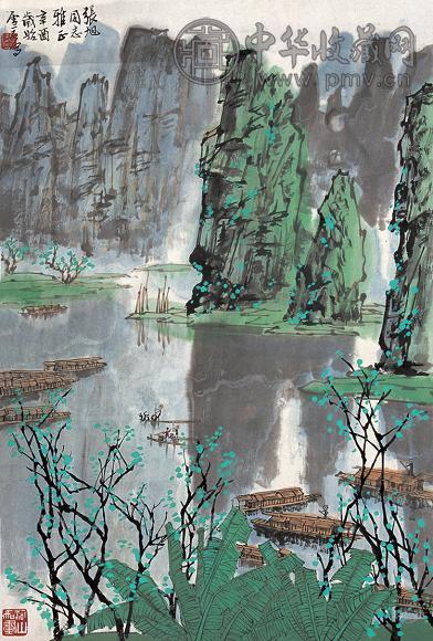 白雪石 漓江 镜心