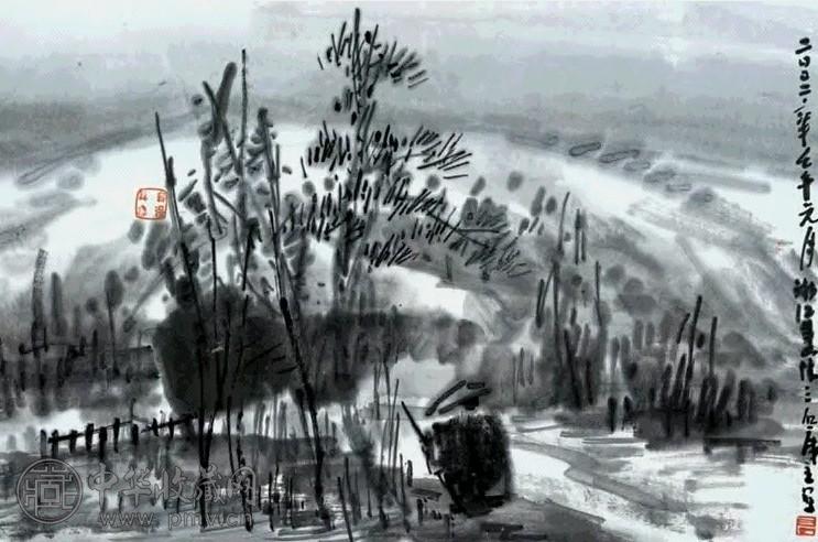 曾宓 晚归图 镜心 水墨纸本