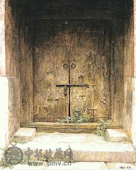 李凯 1987年作 大宅门 油画画布