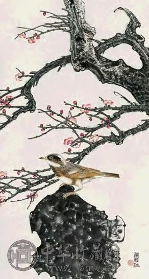 陈佩秋 花鸟 立轴 设色纸本