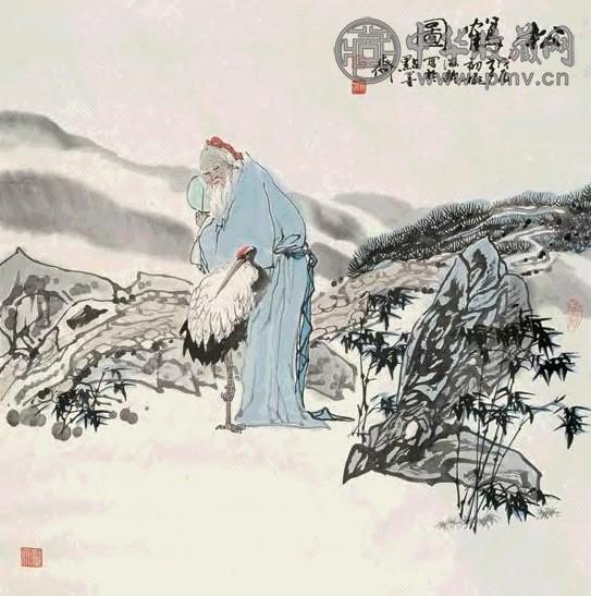 杜滋龄 1988年作 松鹤图 镜心 设色纸本