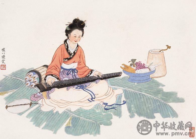 周錬霞 仕女 镜心 设色纸本