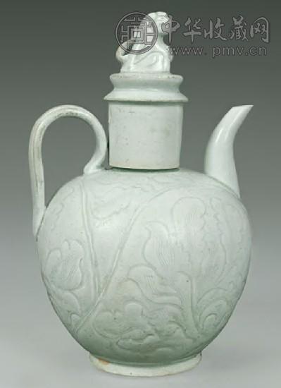 宋 影青划花兽纽执壶