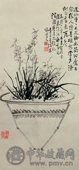 李方膺 乾隆十八年(1753年)作 兰花 立轴 水墨纸本