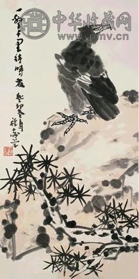 李苦禅 1963年作 待发 立轴 设色纸本