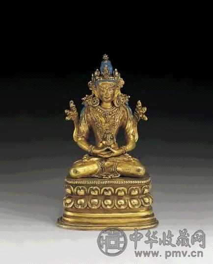 清 铜鎏金释迦牟尼佛像