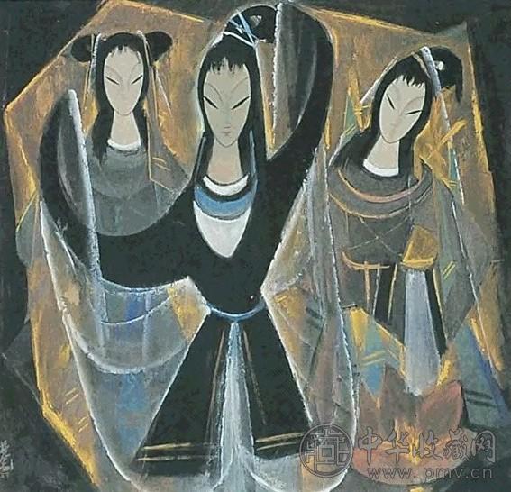 林风眠 宝莲灯 镜心