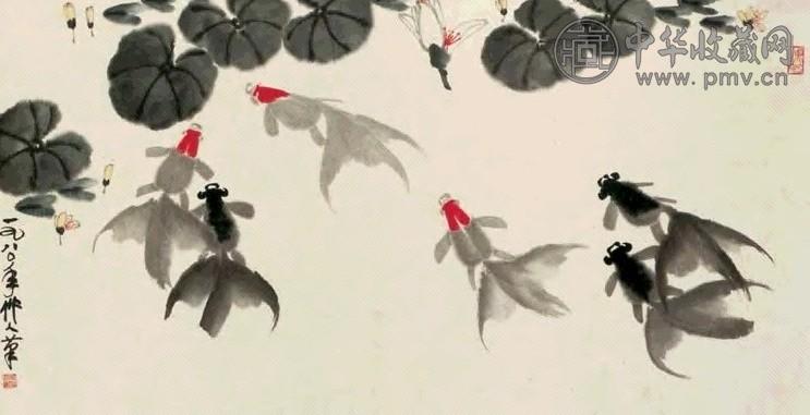 吴作人 1980年作 金鱼