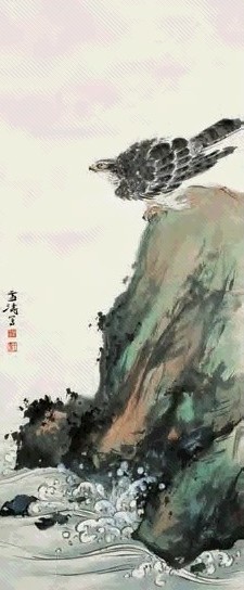 王雪涛 搏击沧海 立轴 设色纸本