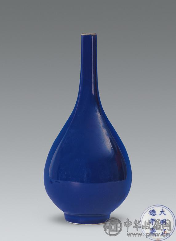 明代正德 祭蓝釉胆瓶