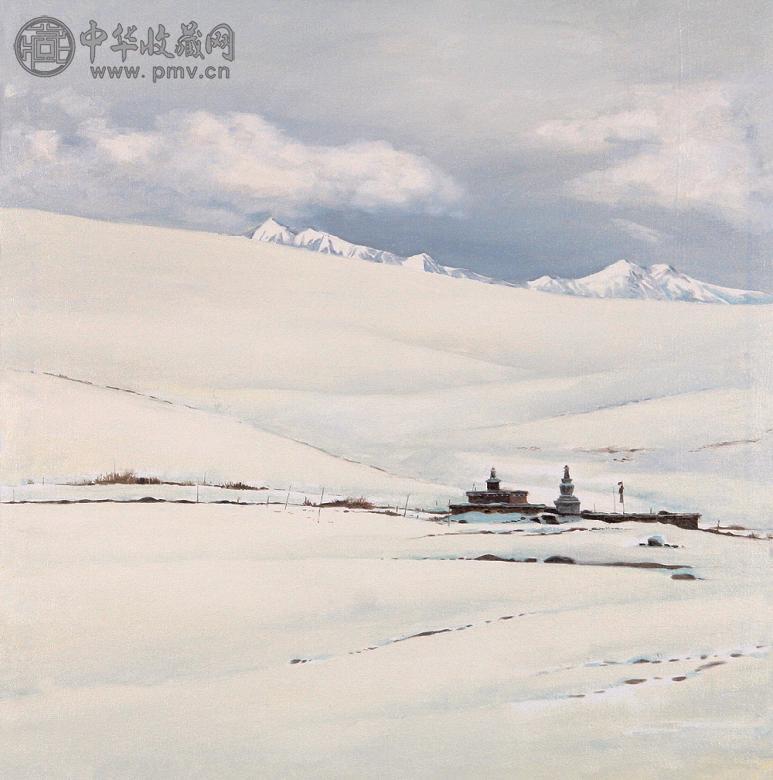 石建都 西藏风景 布面 油画