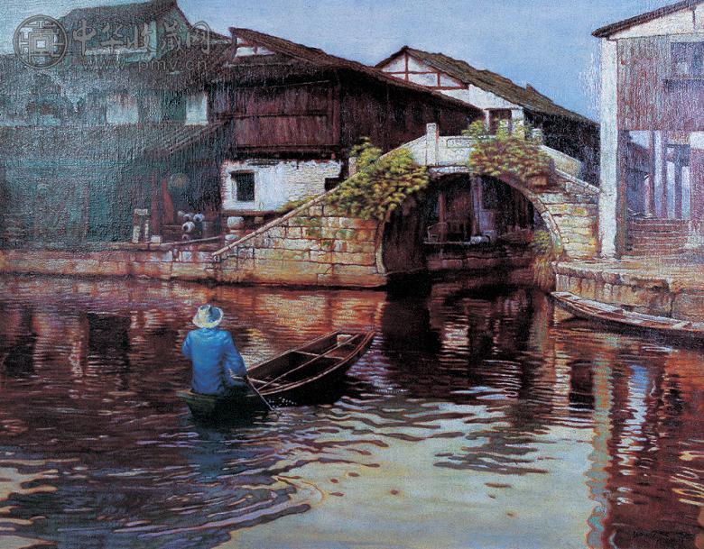 王小波 水乡 布面油彩