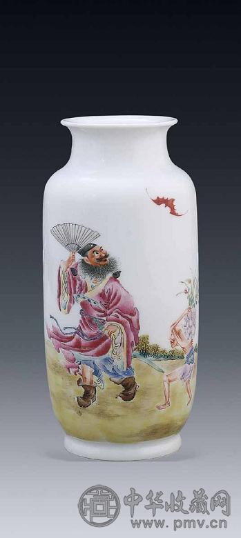 民国 粉彩人物瓶