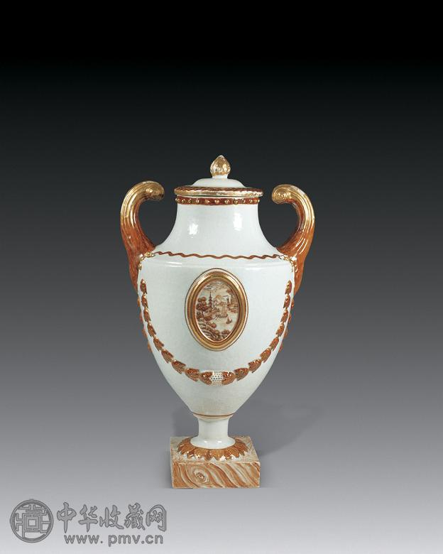 清乾隆 粉彩洛克菲勤盖瓶