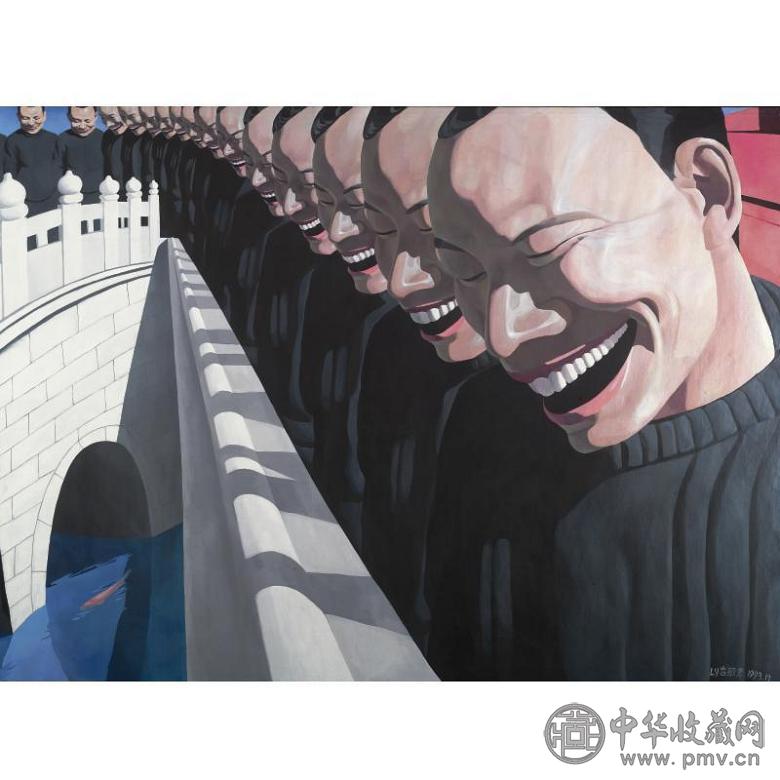 岳敏君 1993年作 金鱼 油画画布