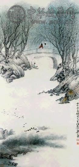 郑午昌 山水 立轴 设色纸本