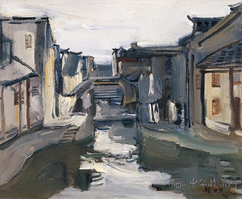 张祖英 2004年作 水乡 布面油画