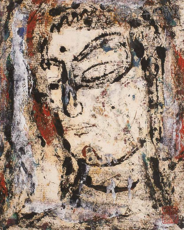 孔柏基 北魏菩萨 纸本油彩