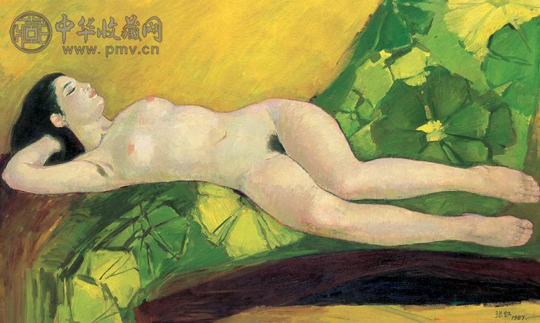 张虹 1987年作 人体 布面 油画