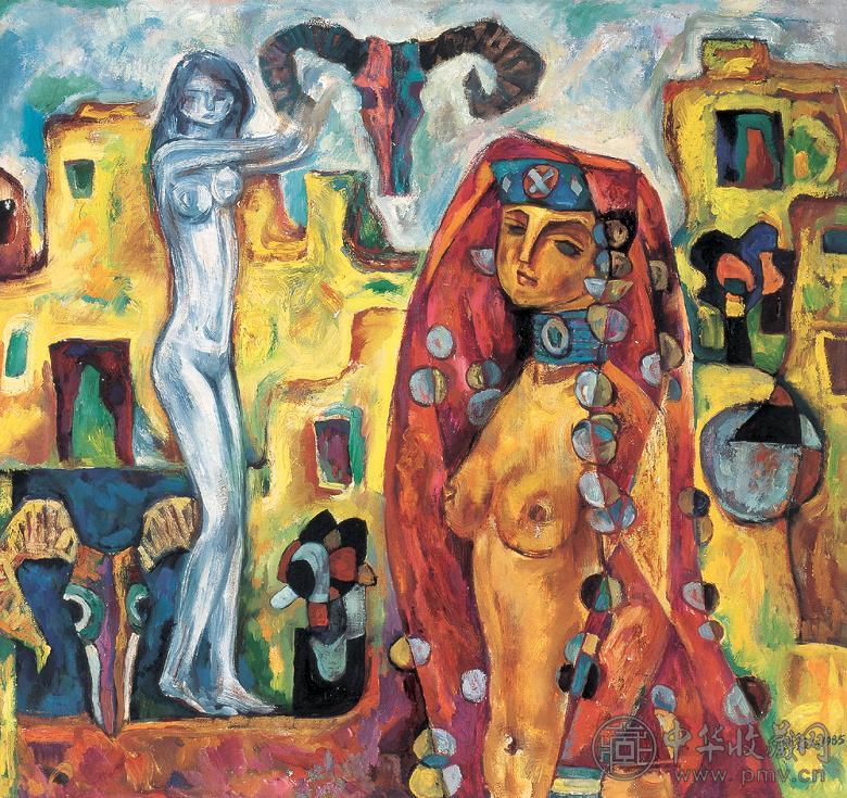 刘秉江 1985年作 少女 布面 油画
