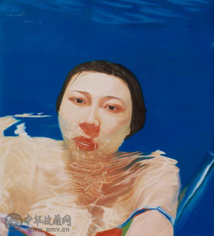 吴薇 2001年作 有水的空间 布面油画