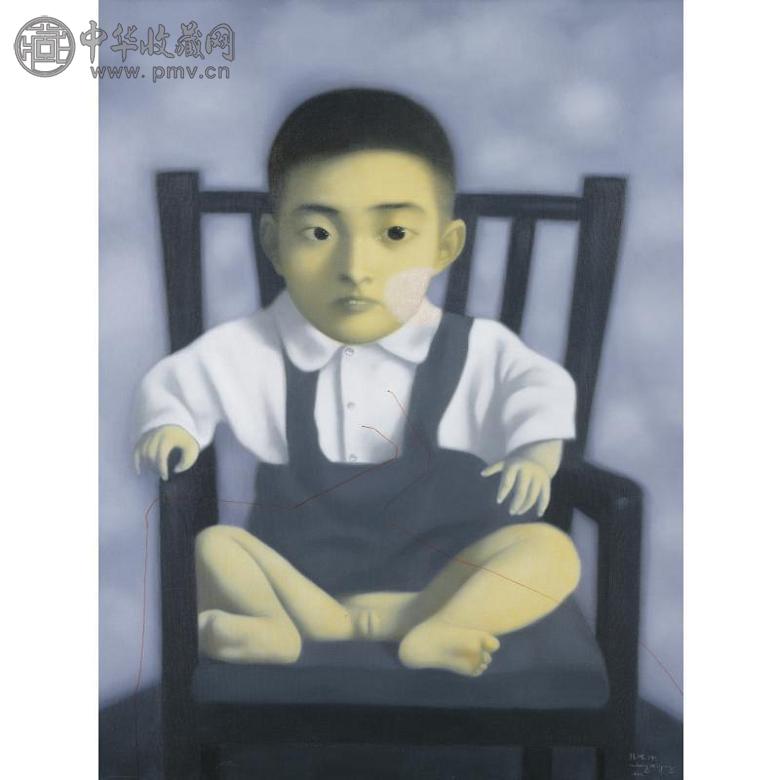 张晓刚 1997年作 血缘系列：黄色的孩子 油画画布