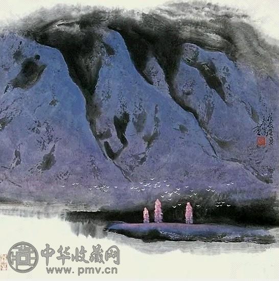 庞泰嵩 山水 镜心 设色