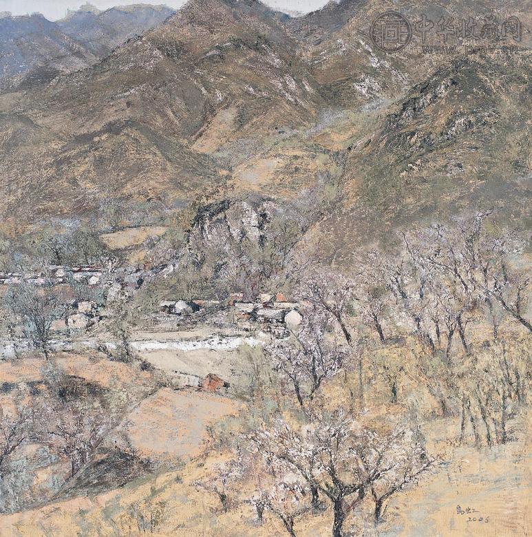 马虹 2006年作 太行山村 布面 油画