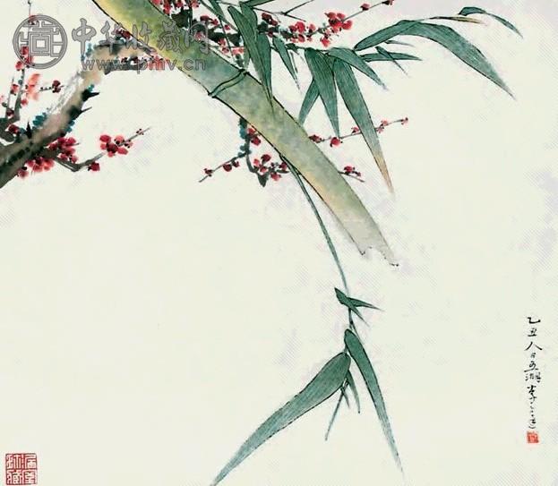 李上达 翠竹 立轴 设色纸本