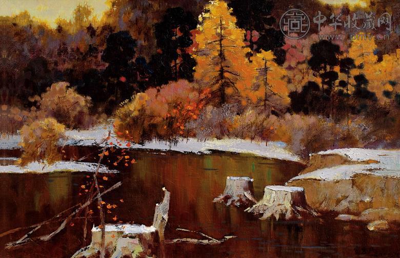 宋惠民 2005年作 小河湾 布面油画