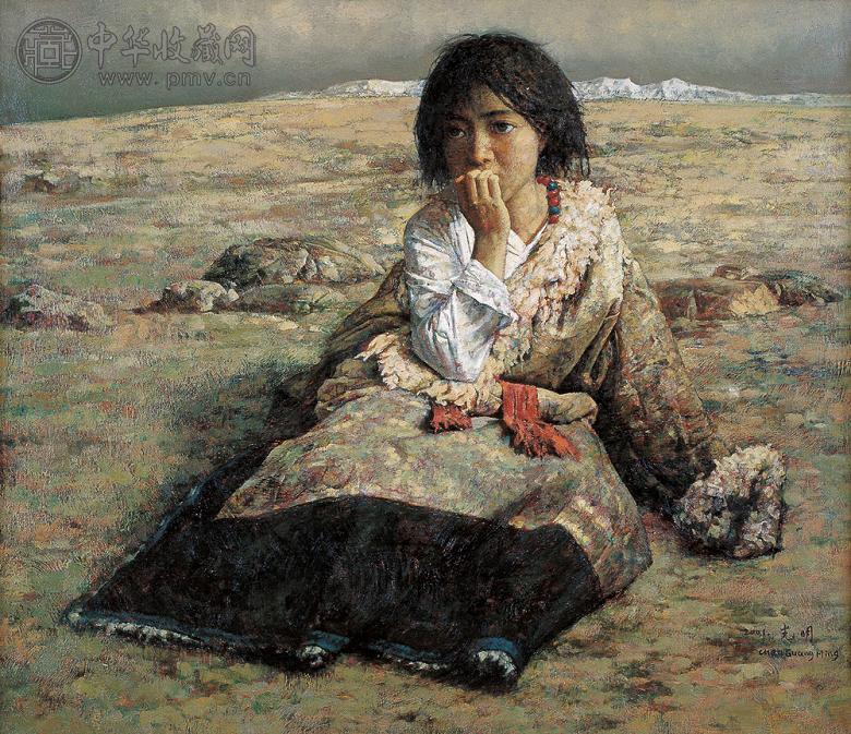 陈光明 2001年作 藏女 布面油画