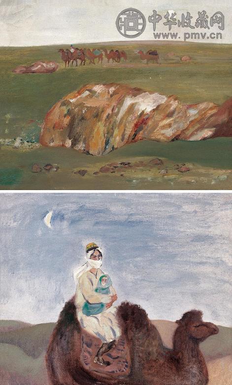 洪凌 丝路系列(2件) 布面油画