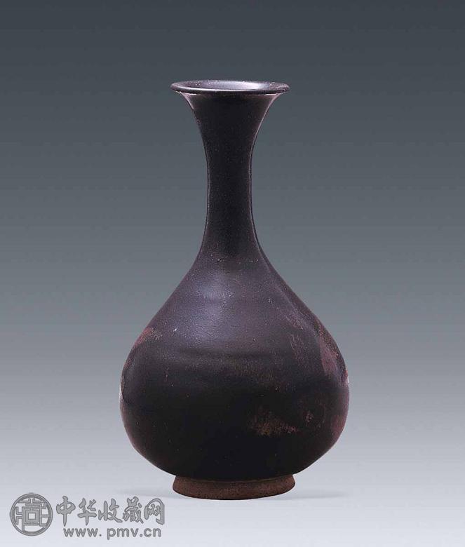 宋 黑釉铁锈花瓶