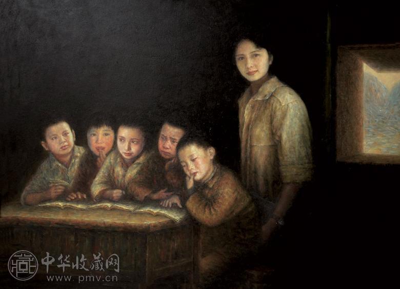 李犁 山区希望小学 布面 油画